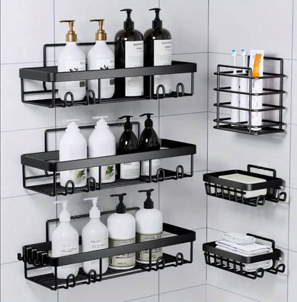 6pcs set Shower caddy shelf/Bathroom organizer