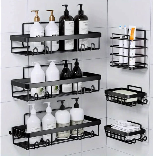 6pcs set Shower caddy shelf/Bathroom organizer