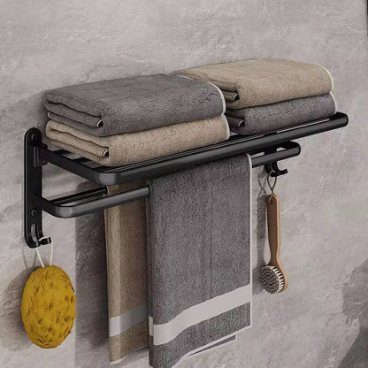 Bathroom wall mounted towel rack