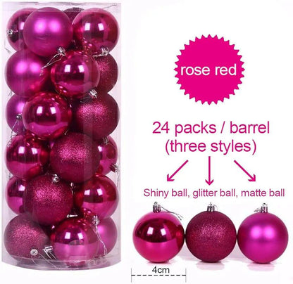 24pcs Christmas balls decor set