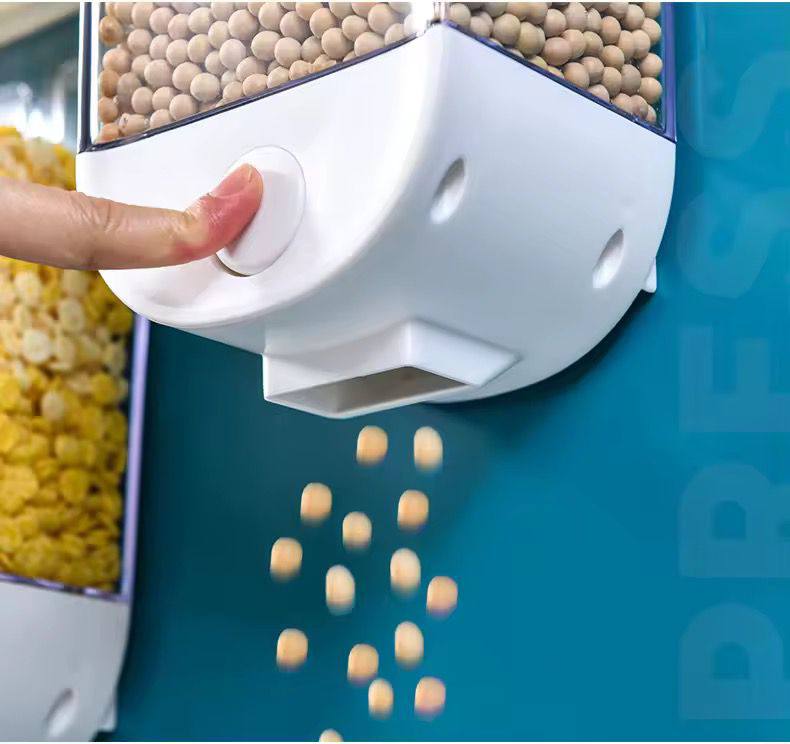 1kg (single pc) Wall Mounted Separate Rice Bucket Kitchen Cereal Dispenser.