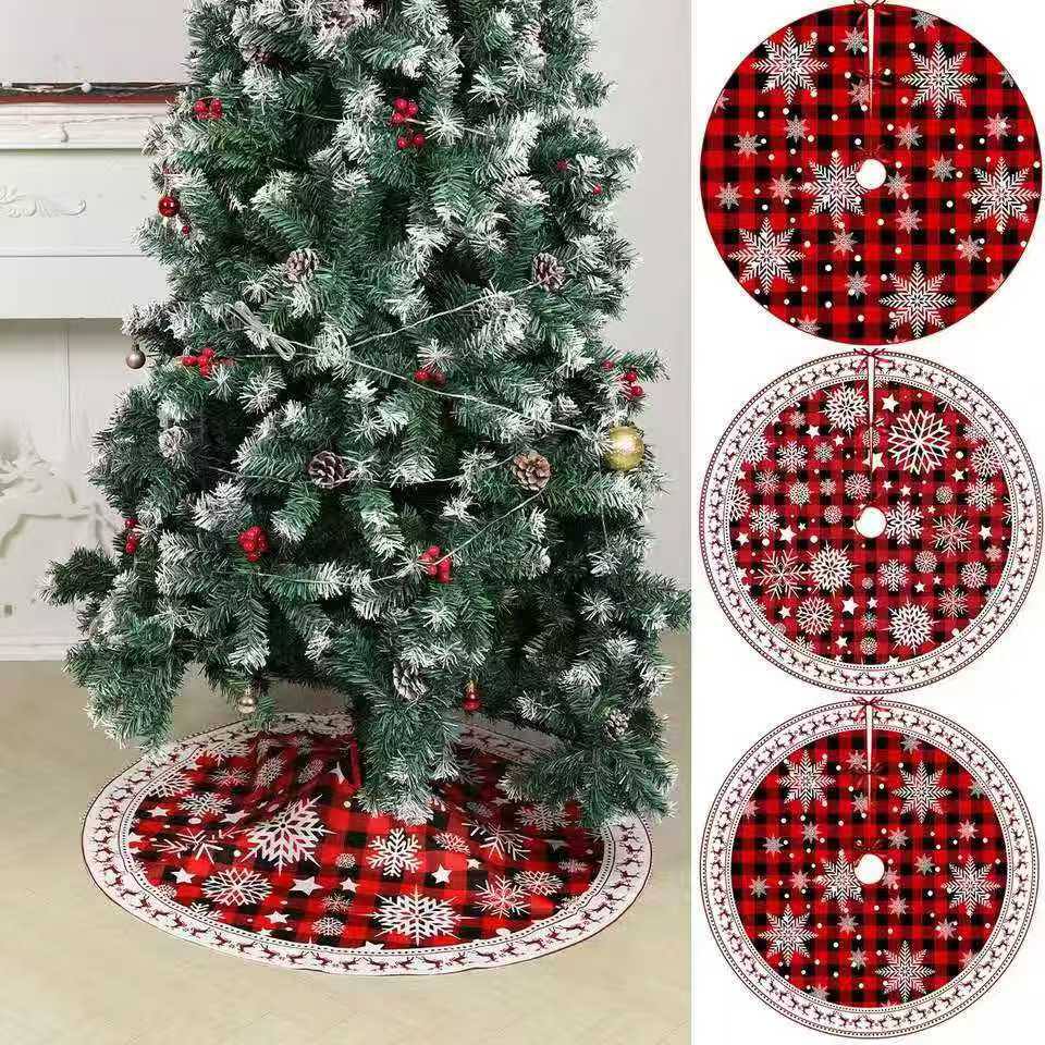 Christmas Tree Skirt Fabric Tree Skirt Christmas Tree Bottom Decoration Party Flags for outside*
92cm