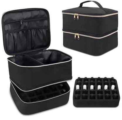 Nail polish travel organizer storage case