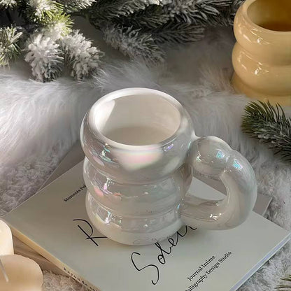 Custom Pearl Glaze Dazzling Mugs