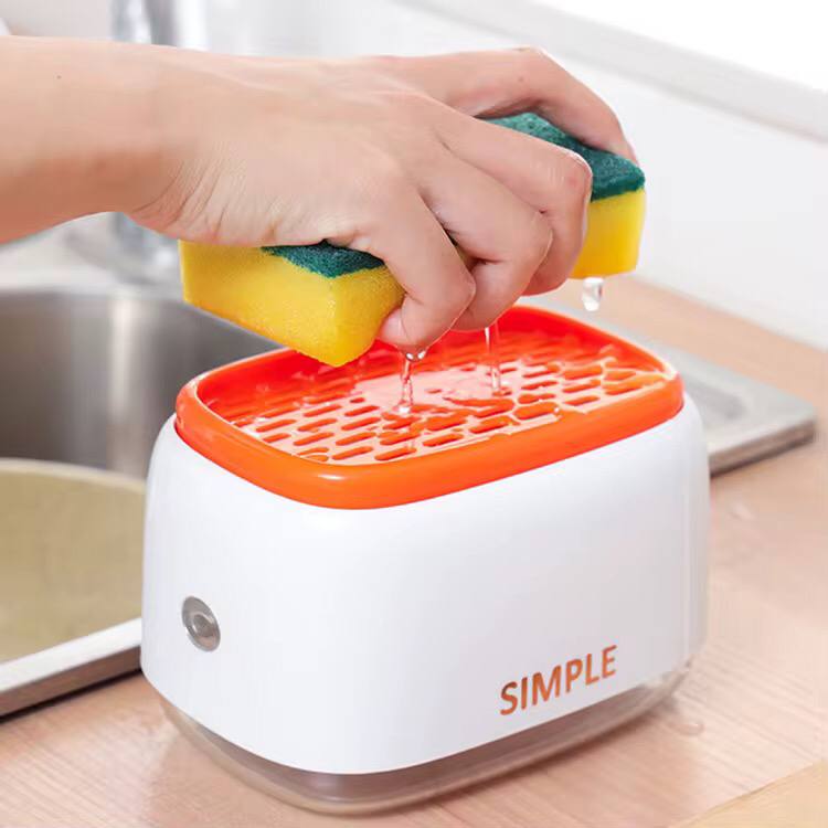 Automatic Soap Dispenser Bottle Liquid Soap Holder Kitchen Sponge Soap Dispenser Kitchen Sponge Manual Soap Pump Containers