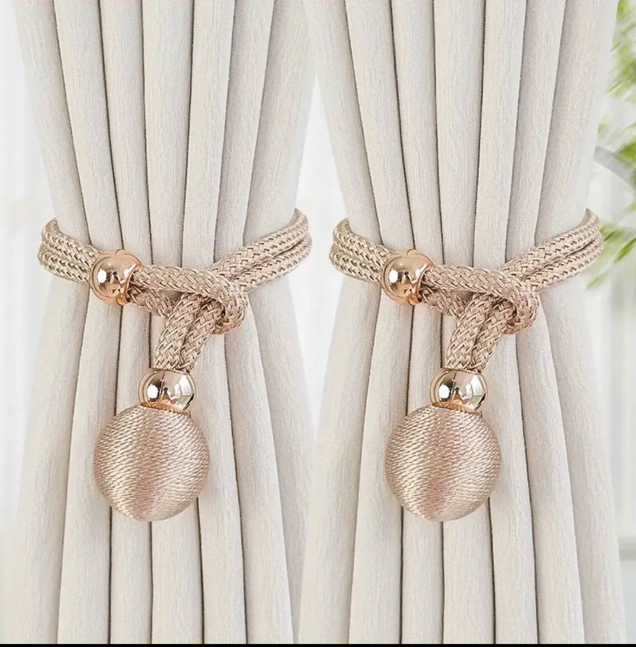 Curtain holder buckle rope