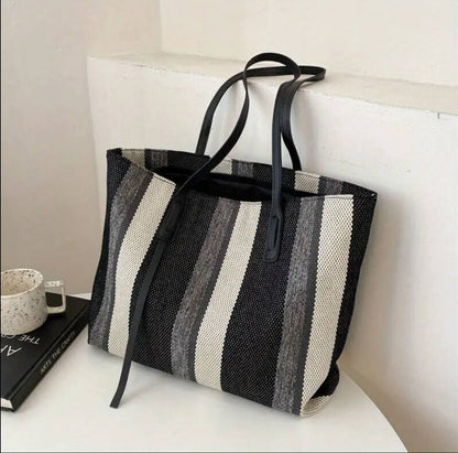 Elena Stripped Tote Bag