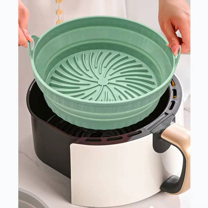 Air Fryer Silicone Pot Round /Square Baking Tray Silicone Mat Modern Simple Style Non-patented Product