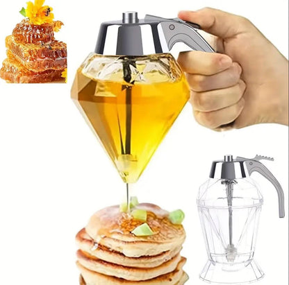 Diamond shaped honey dispenser