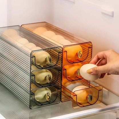 Space saving egg tray.