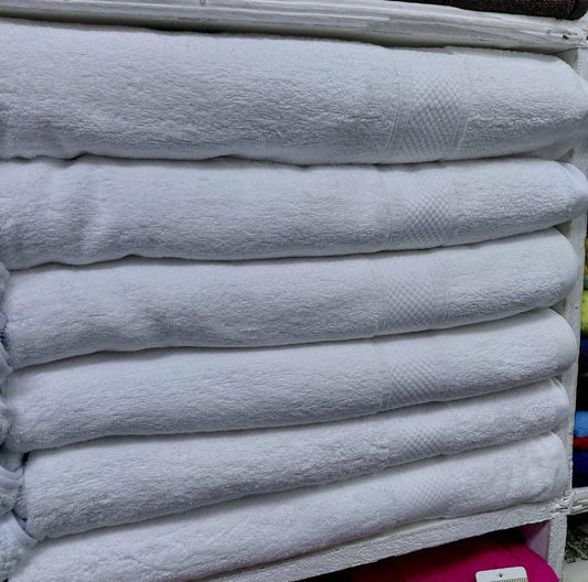 Cotton white large towels