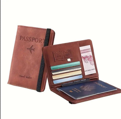Leather passport holder wallet