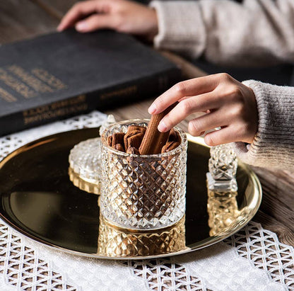 Glass Sweets Jar with Lid, glass Sugar dish