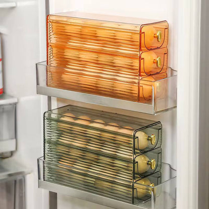 Space saving egg tray.