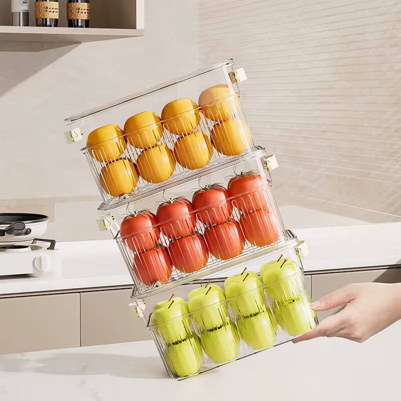 Stackable acrylic fridge containers
