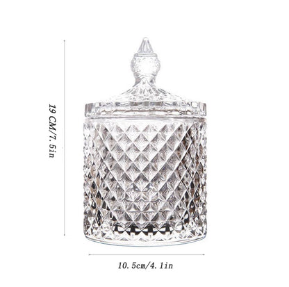 Glass Sweets Jar with Lid, glass Sugar dish