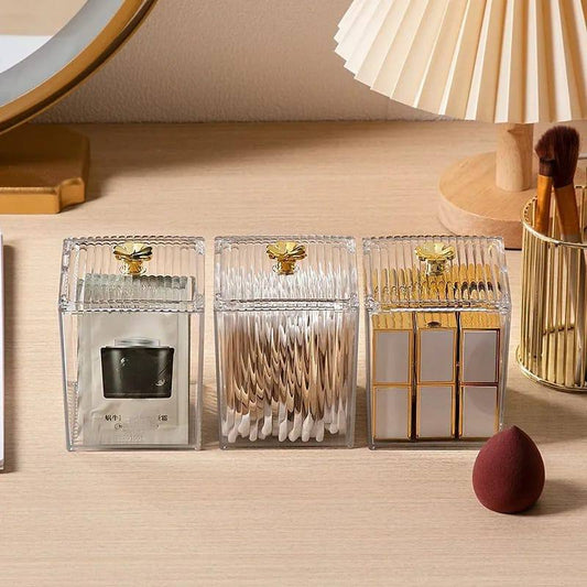 Transparent Acrylic Cotton Swab Storage Box