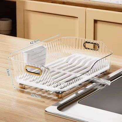 Golden handles, Strong acrylic, Self draining Bowl rack