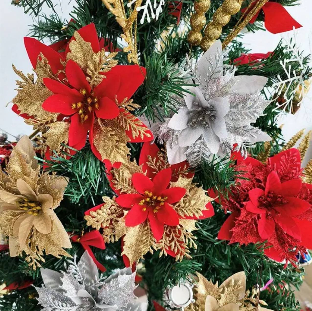 3Pcs  Christmas Flower  Decor