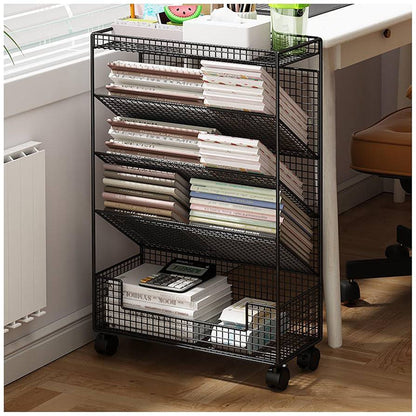 Multipurpose bookshelf stand with wheels