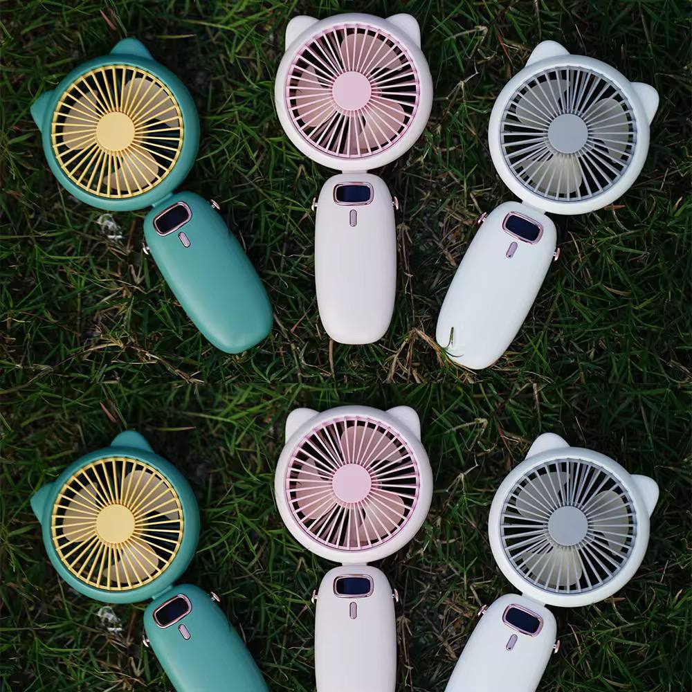 Mini Folding Electric Fan with strap