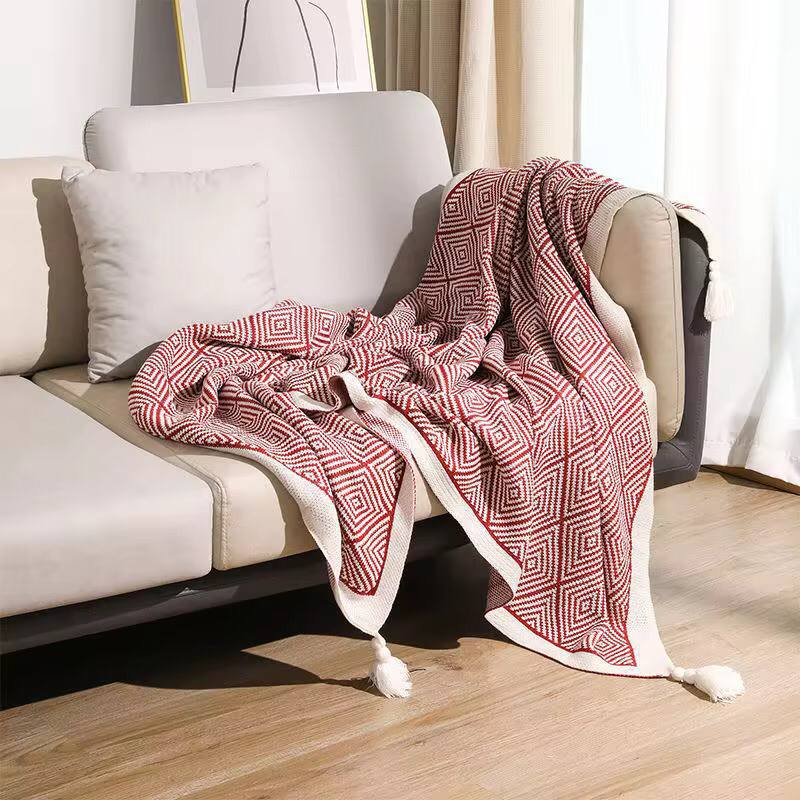 Bohemian knitted throw blankets