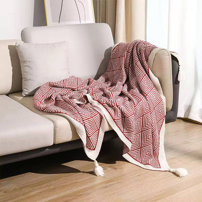 Bohemian knitted throw blankets