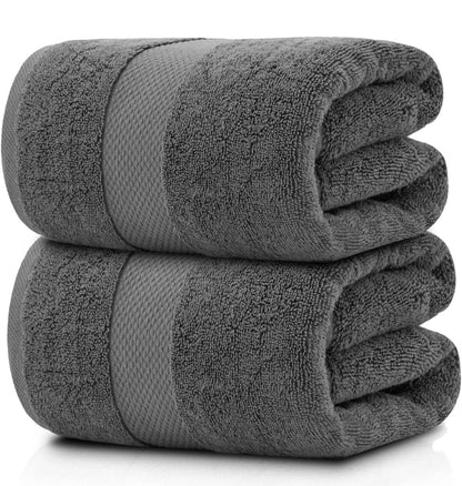 plain grey cotton towels