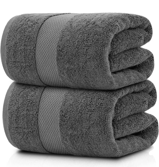 plain grey cotton towels
