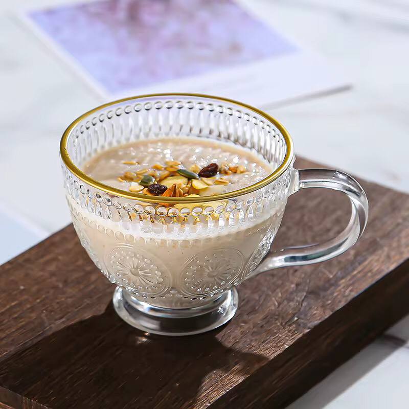 Set of 3 Romantic 500ml premium water/tea glass set