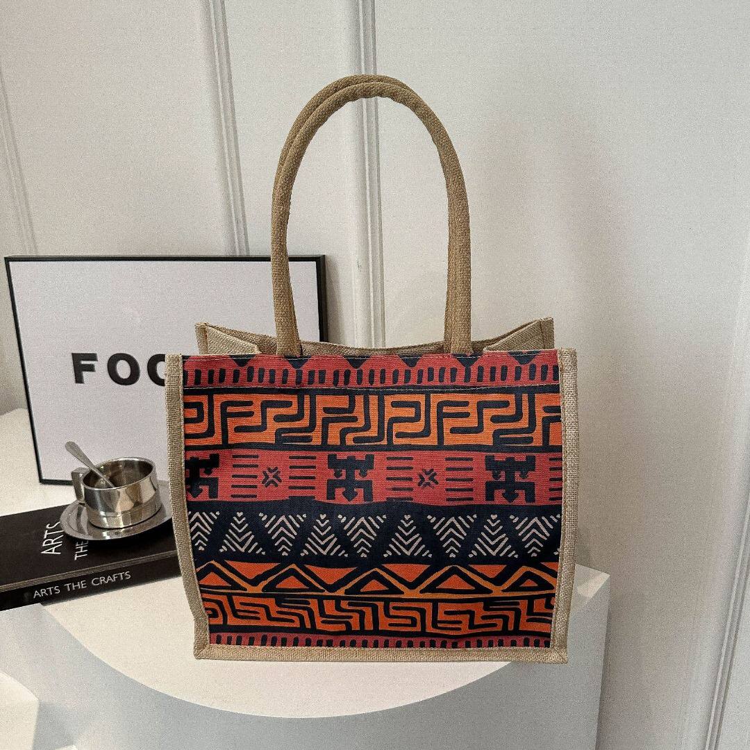 Geometric Print Pattern Tote Bag
