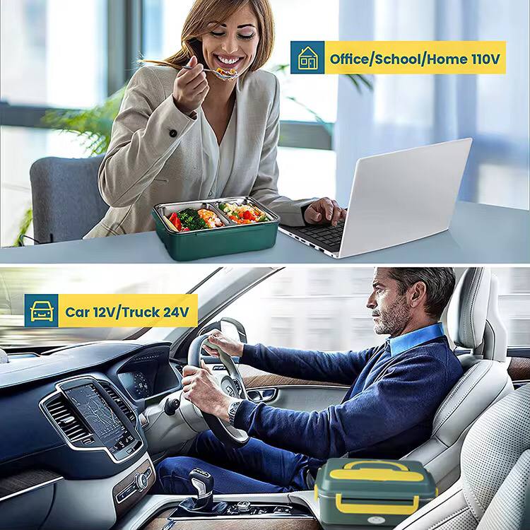 3 compartment electric lunch  box