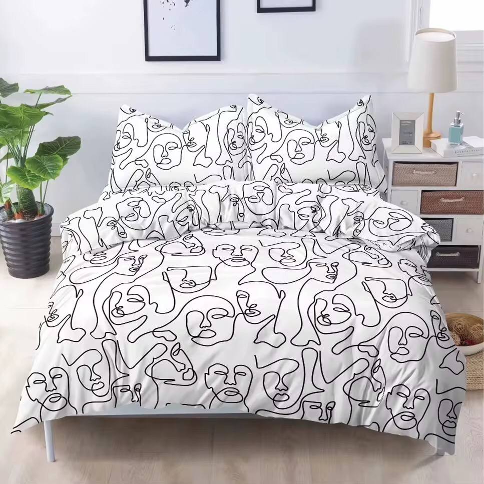 Abstract print duvet cover.