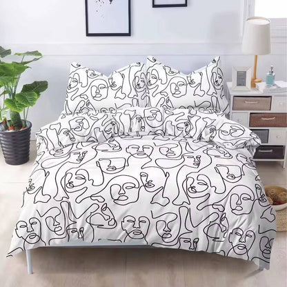 Abstract print duvet cover.