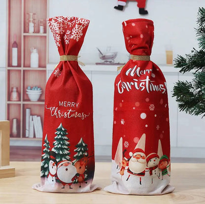 Gift / Wine bottle cover/ Christmas Gift bag