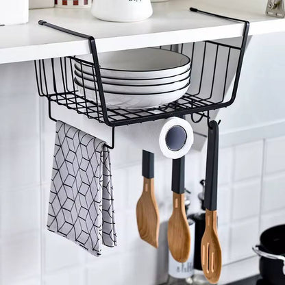 Kitchen Cabinet Under Shelf Double-layer Storage Rack
