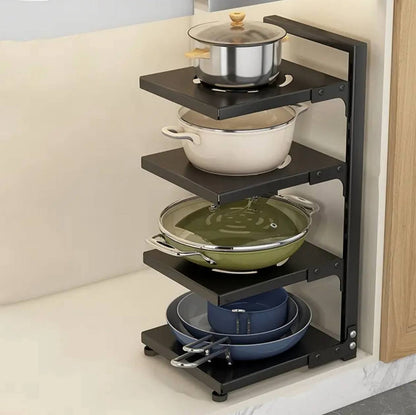 Kitchen adjustable storage rack