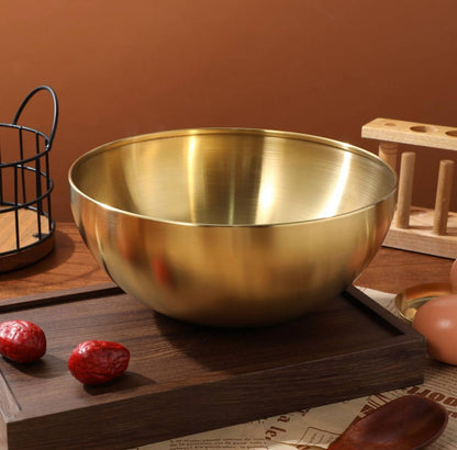 3 Litre Gold Stainless Steel 28cm Ramen Bowl