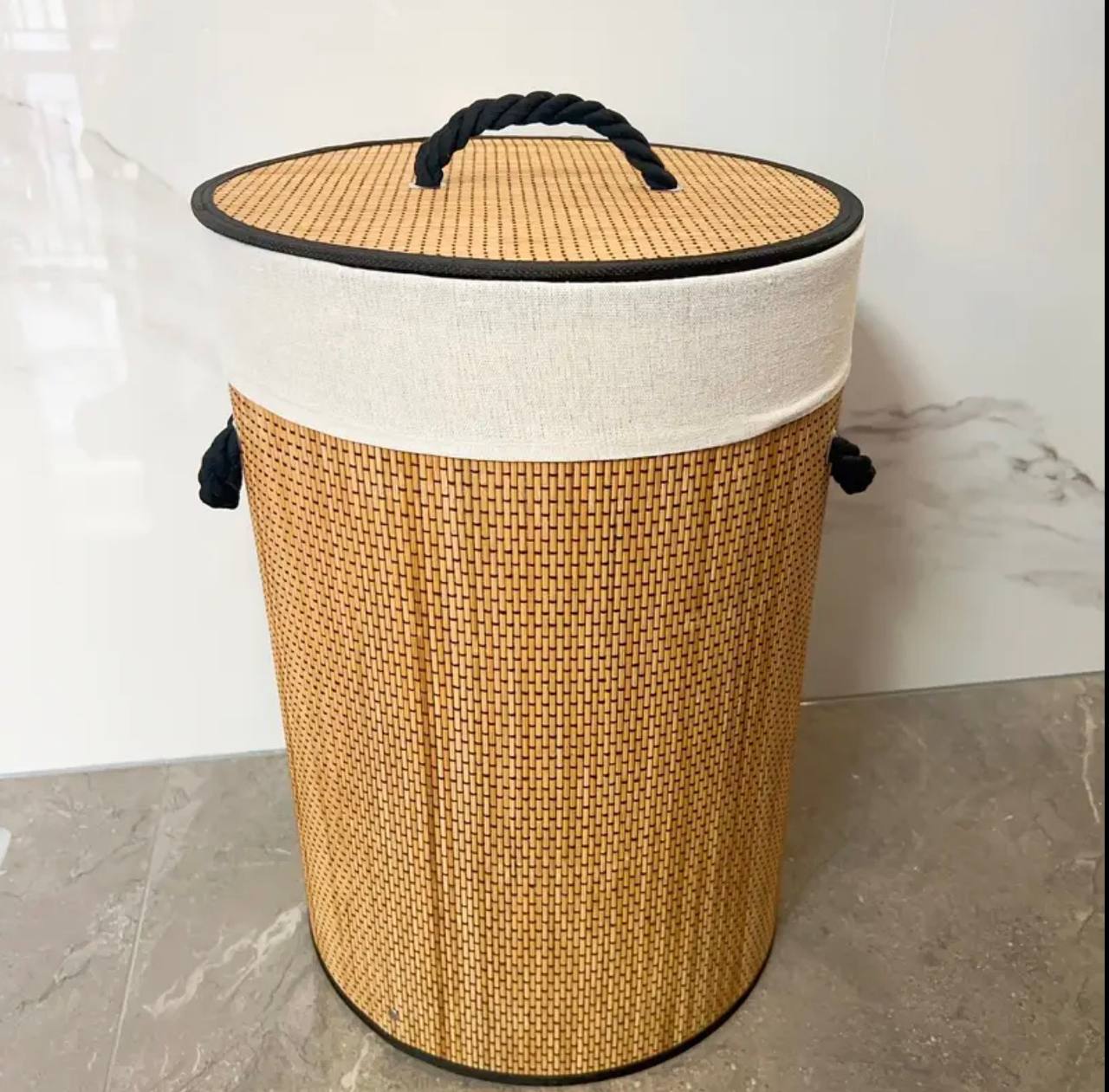 Customised Bamboo woven laundry Baskets
