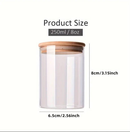 12pcs Round Glass spice jar set
