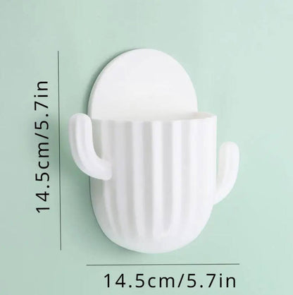Multipurpose  Self-adhesive Cactus Storage Rack Kitchen Bathroom, Toothbrush holder