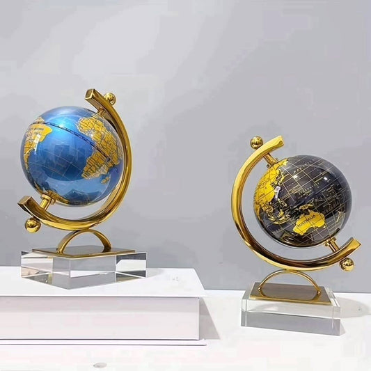 CRYSTAL BASE GLOBE DECOR