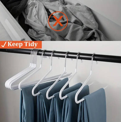 Stainless Steel Hangers for Space-Saving Pants Organization Clothes Rack