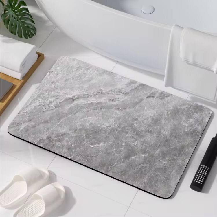 Marble-like Antislip absorbent bathroom mat