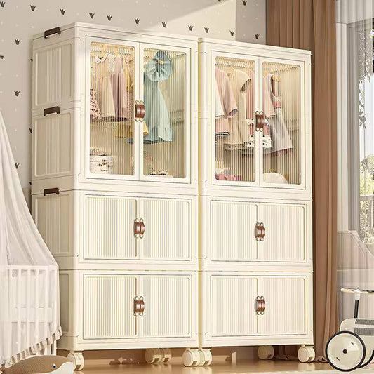 Stackable 3 Level plastic Portable Wardrobe/Closet