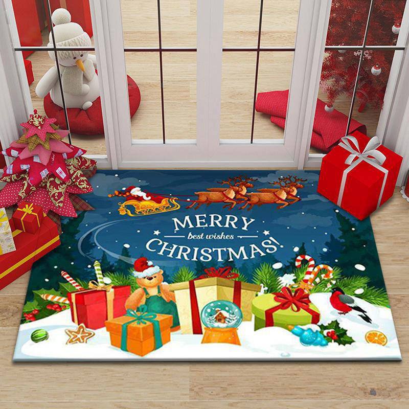 Merry Christmas Doormat 
Decorative Xmas Holiday Front Door Mat 
Size: 50x80cm