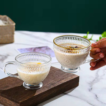 Set of 3 Romantic 500ml premium water/tea glass set