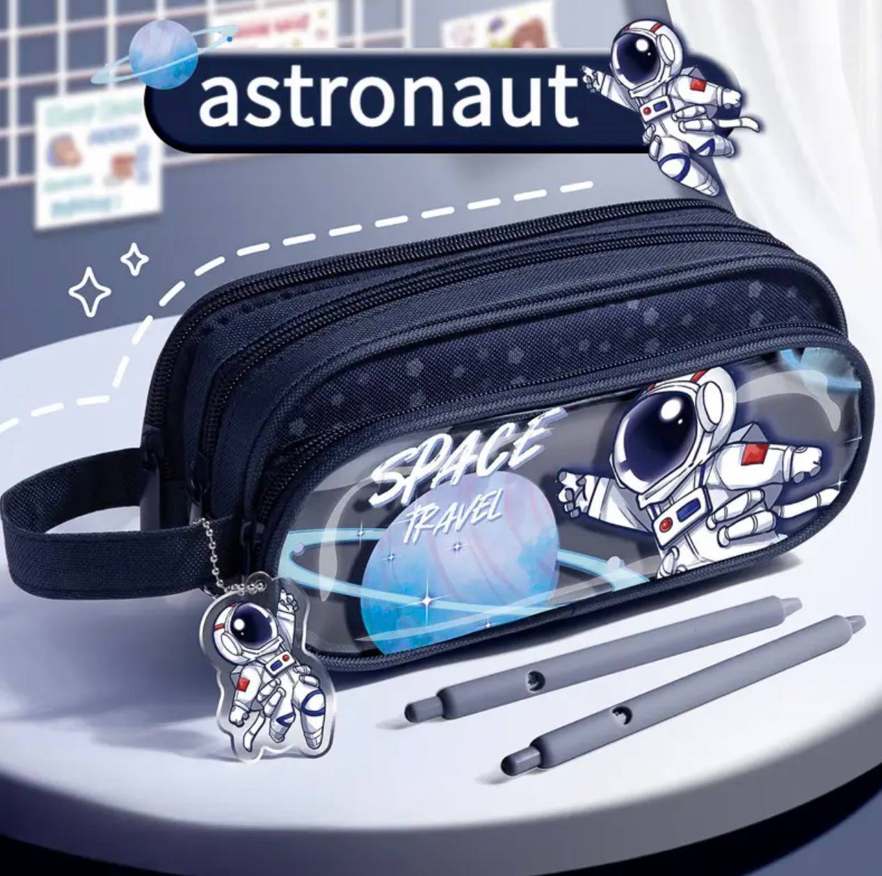 LARGE CAPACITY 3 LAYER PORTABLE PENCIL POUCH / PENCIL CASE