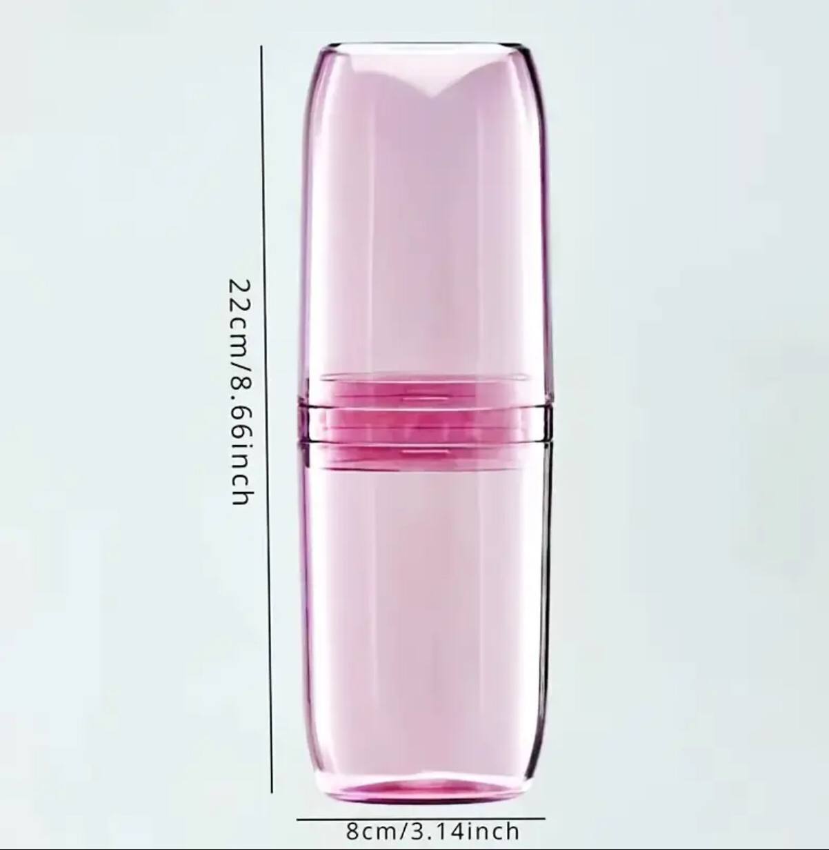 Portable transparent travel toothbrush toothpaste container