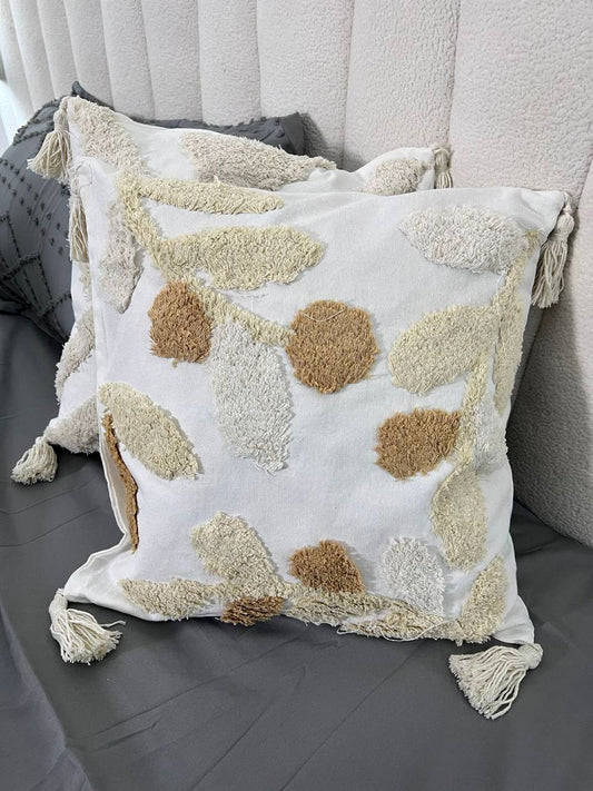 Fancy TUFTED/BOHO throw pillow covers with tassels